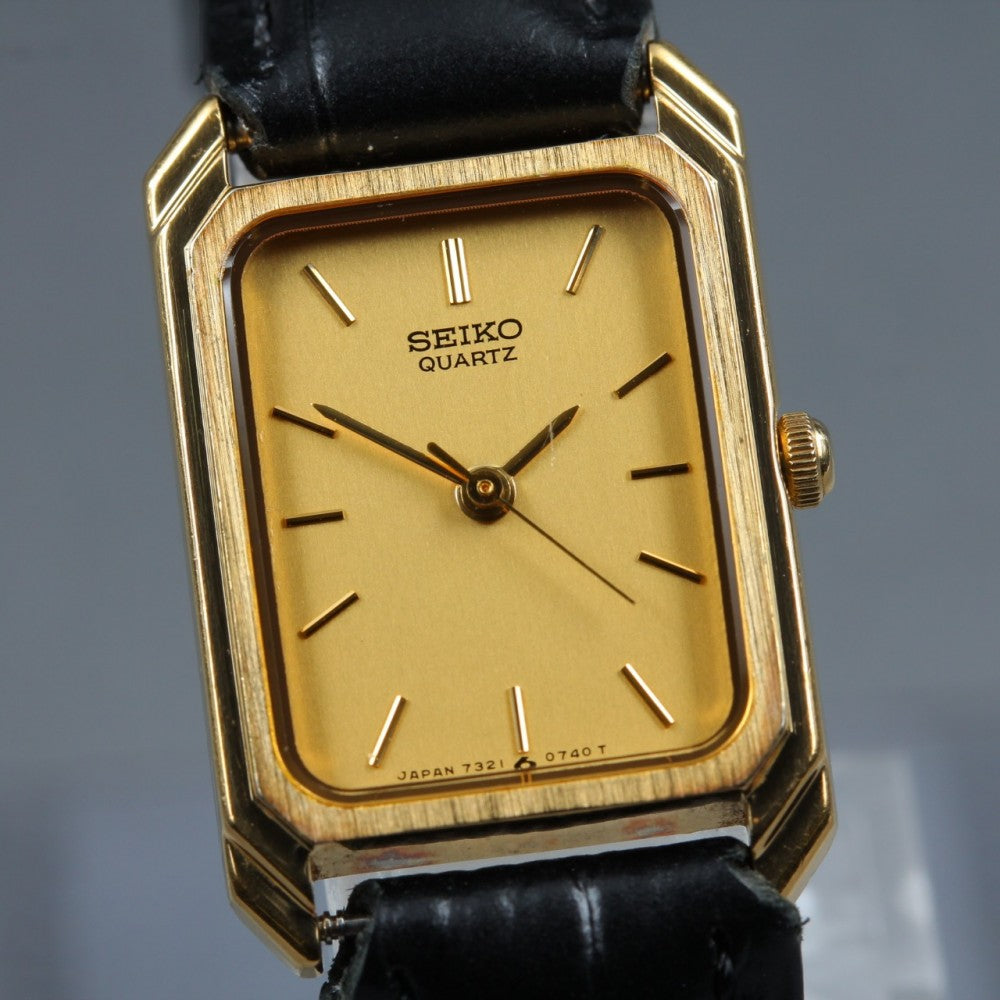 SEIKO 7321-5370 Gold Quartz 18.7mm Ladies Watch 1985
