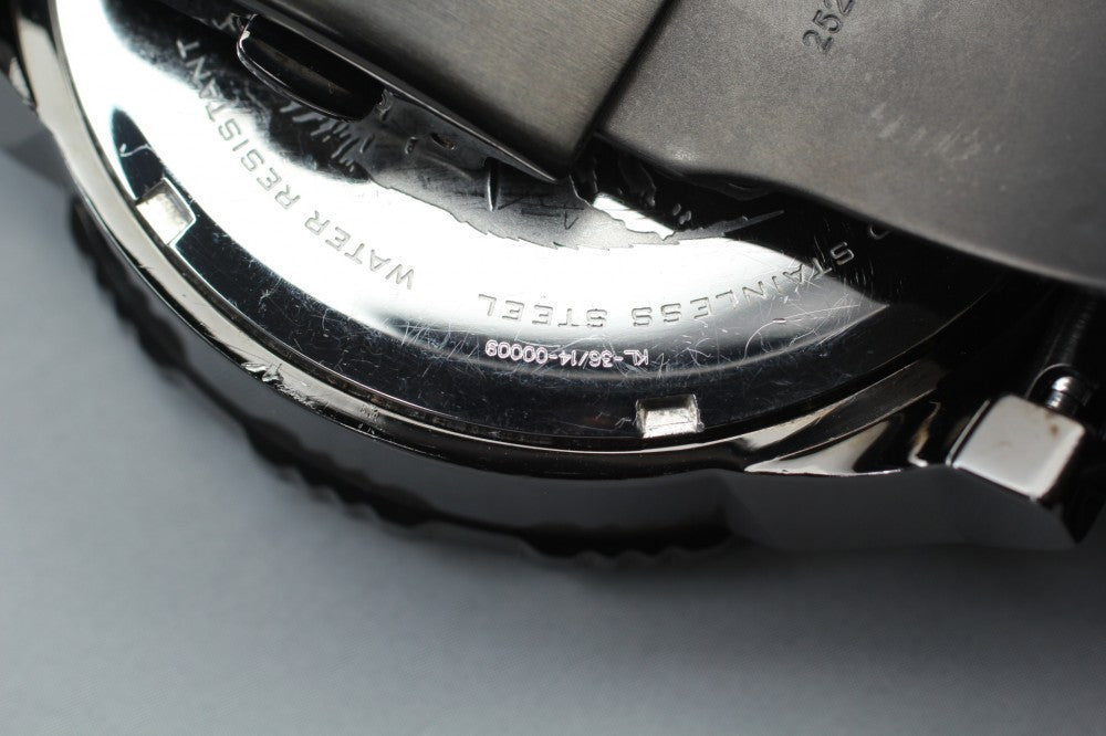 Near MINT DIESEL Double Down DZ-4314 Black Quartz 49.5mm Men's Watch