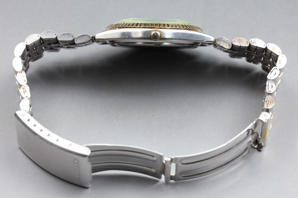CITIZEN CQ 6100-K09311 Silver Quartz 34.4mm Men's Watch 1989