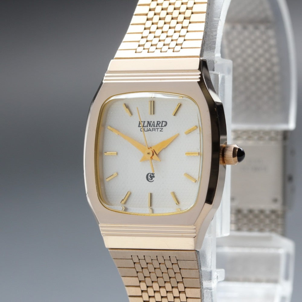 Near MINT Elnard EL-62008 White Quartz 21.4mm Ladies Watch