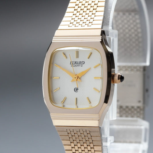Near MINT Elnard EL-62008 White Quartz 21.4mm Ladies Watch