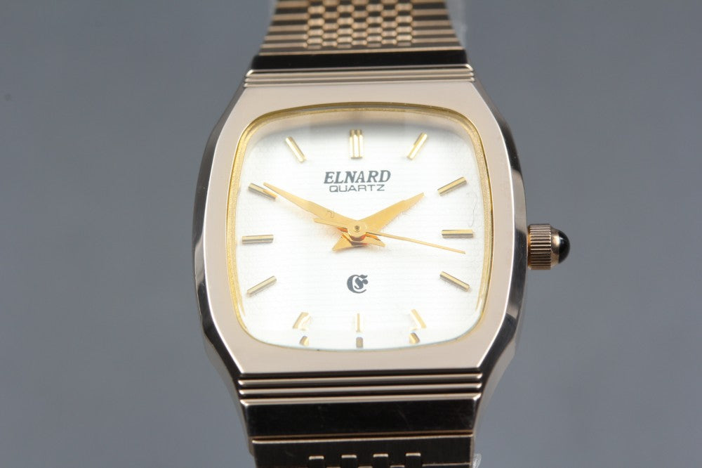 Near MINT Elnard EL-62008 White Quartz 21.4mm Ladies Watch