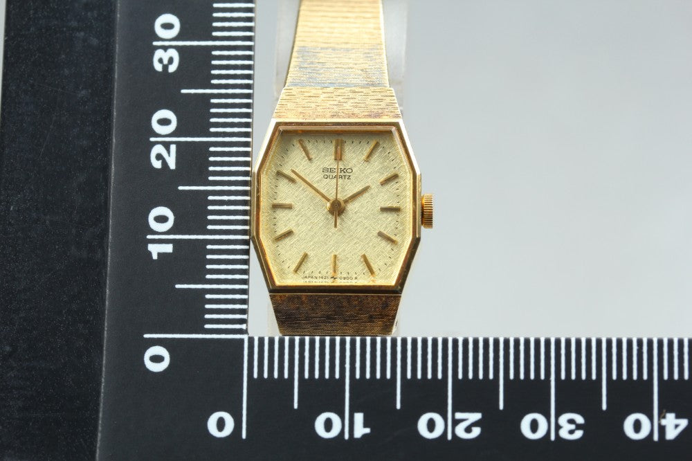 SEIKO Bracelet 1421-5530 Gold Quartz 17mm Ladies Watch 1982