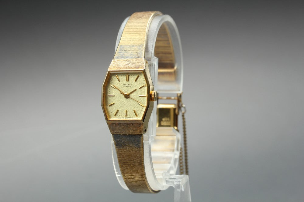 SEIKO Bracelet 1421-5530 Gold Quartz 17mm Ladies Watch 1982