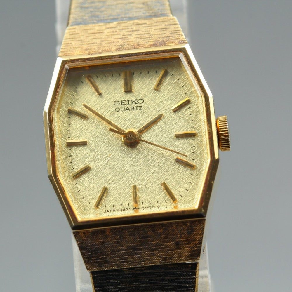 SEIKO Bracelet 1421-5530 Gold Quartz 17mm Ladies Watch 1982