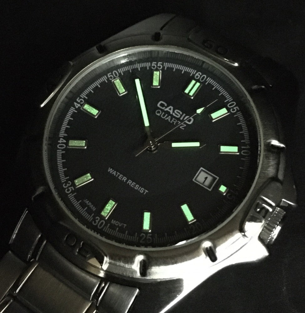 Near MINT CASIO MTP-1244 Black Quartz 41mm Men's Watch
