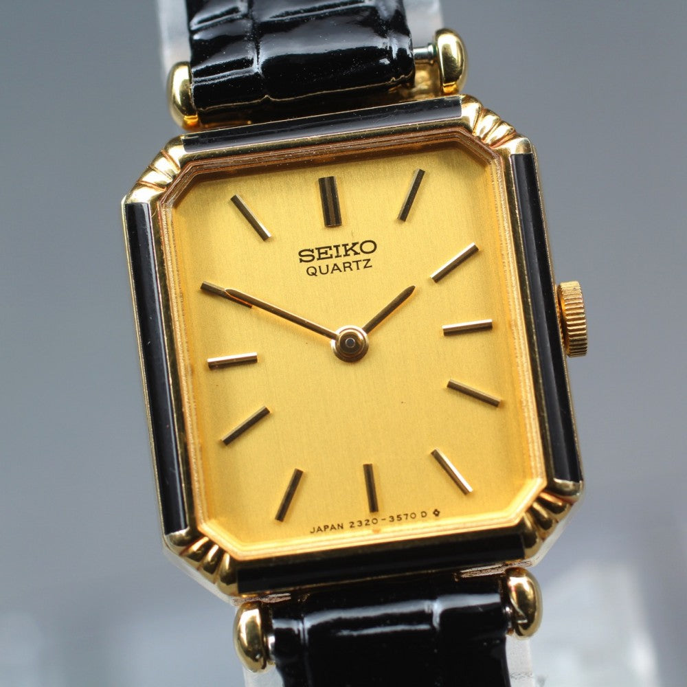 SEIKO 2320-676A Gold Quartz 19.5mm Ladies Watch 1982