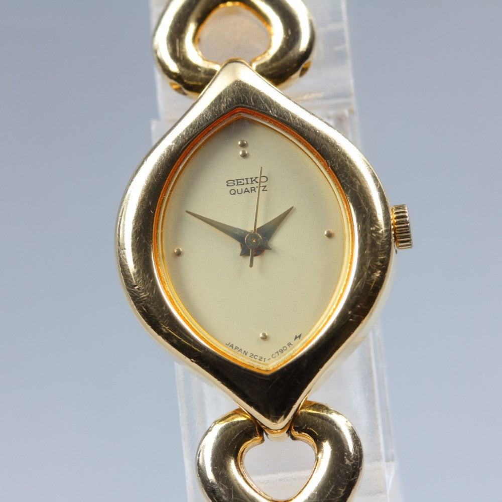 SEIKO Tisse 2C21-5310 Gold Quartz 18.5mm Ladies Watch 1985