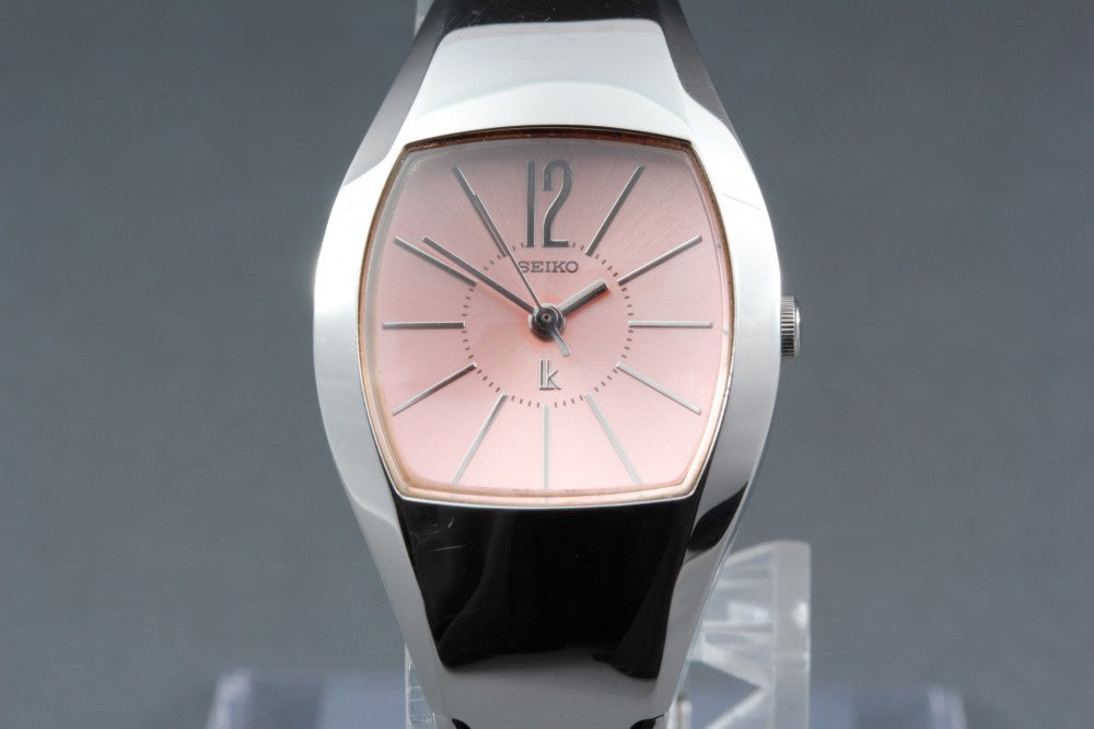 Near MINT SEIKO Lukia 4N21-5450 Pink Quartz 24.2mm Ladies Watch