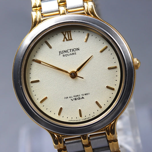 Near MINT CITIZEN Vega 6A31-L02885 Gold Quartz 31.8mm Unisex Watch 1993