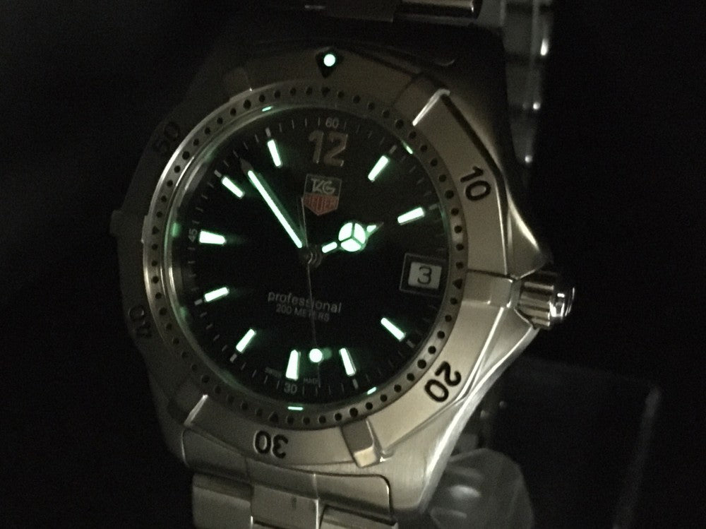 Near MINT TAG Heuer 2000 Professional WK1110-0 Black Quartz 37mm Men's Watch