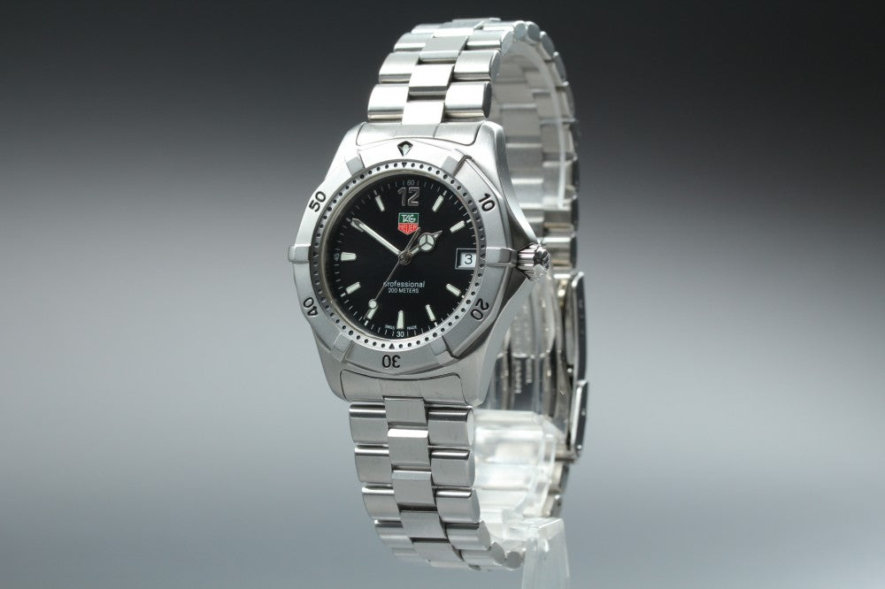 Near MINT TAG Heuer 2000 Professional WK1110-0 Black Quartz 37mm Men's Watch