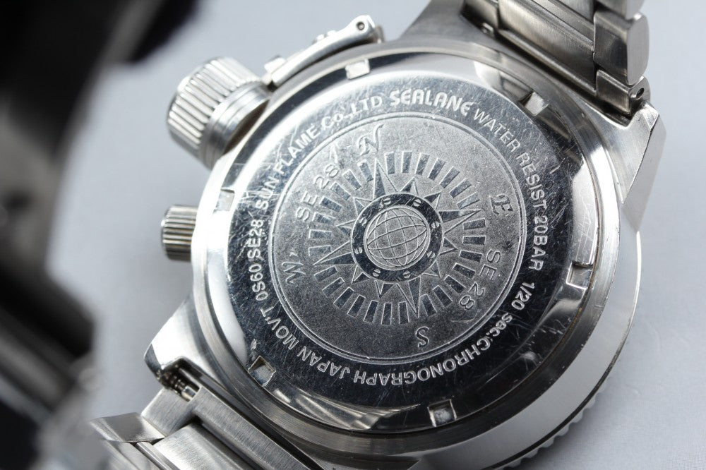 SEALANE 0S60 SE28 Black Quartz 45.2mm Men's Watch