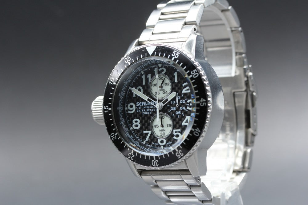 SEALANE 0S60 SE28 Black Quartz 45.2mm Men's Watch