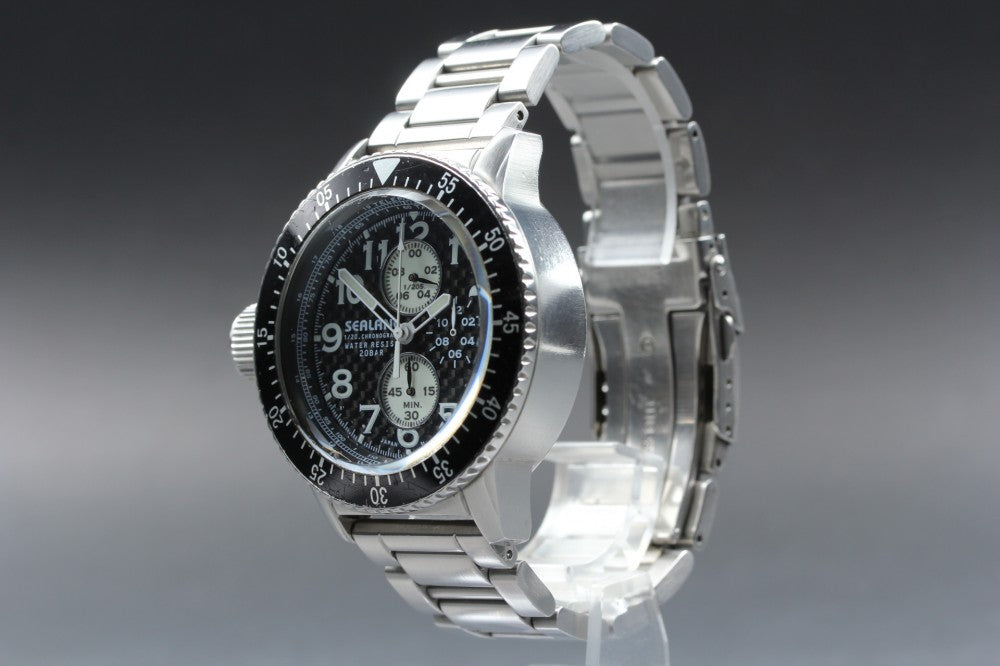SEALANE 0S60 SE28 Black Quartz 45.2mm Men's Watch