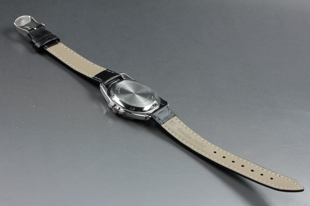 Near MINT SEIKO KINETIC AUTO RELAY 5J21-0A10 Black Quartz 34.8mm Men's Watch 1999
