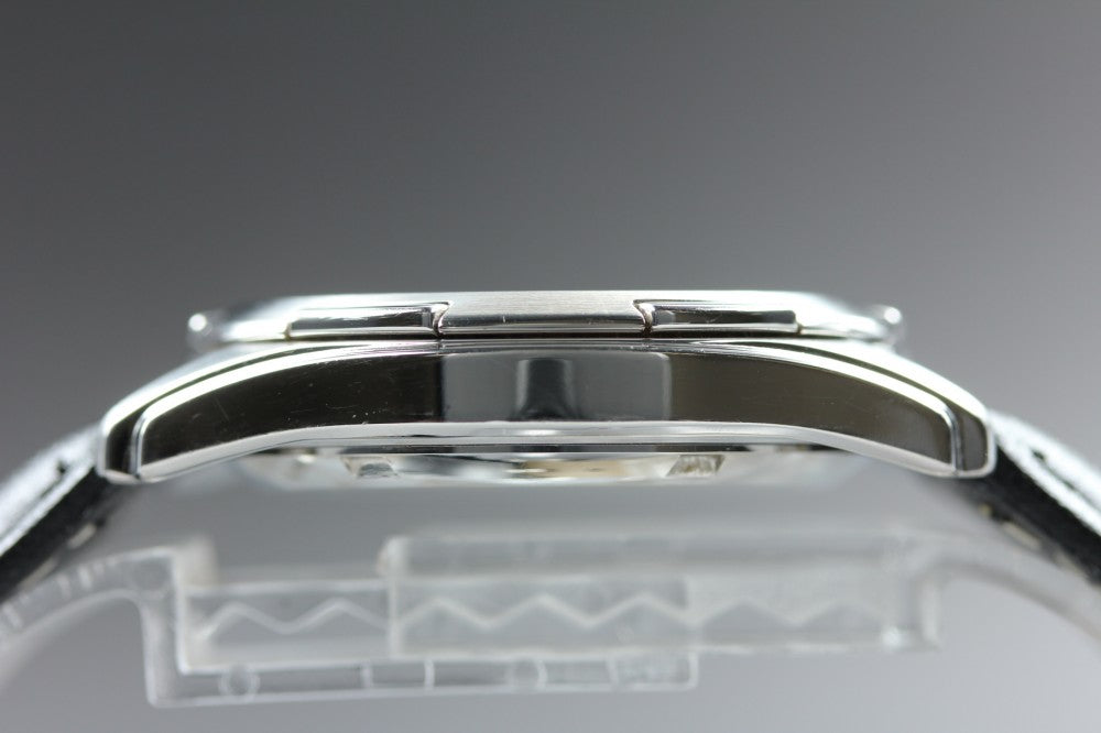 Near MINT SEIKO KINETIC AUTO RELAY 5J21-0A10 Black Quartz 34.8mm Men's Watch 1999
