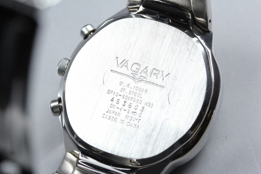 Near MINT CITIZEN VAGARY 0F10-S017530 Silver Quartz 37.6mm Men's Watch