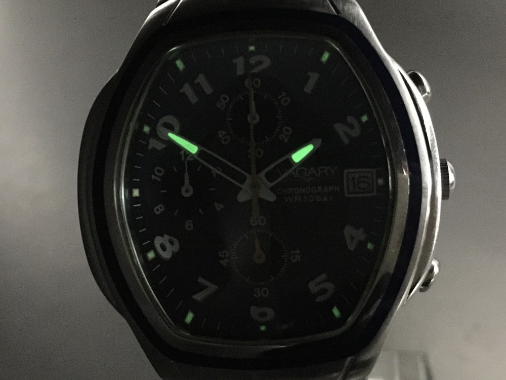 Near MINT CITIZEN VAGARY 0F10-S017530 Silver Quartz 37.6mm Men's Watch