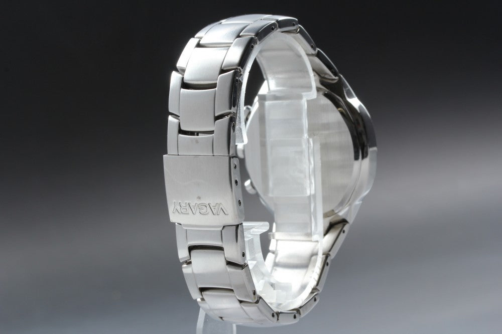 Near MINT CITIZEN VAGARY 0F10-S017530 Silver Quartz 37.6mm Men's Watch