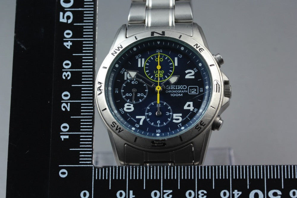 SEIKO 7T92-0DX0 Blue Quartz 40.2mm Men's Watch