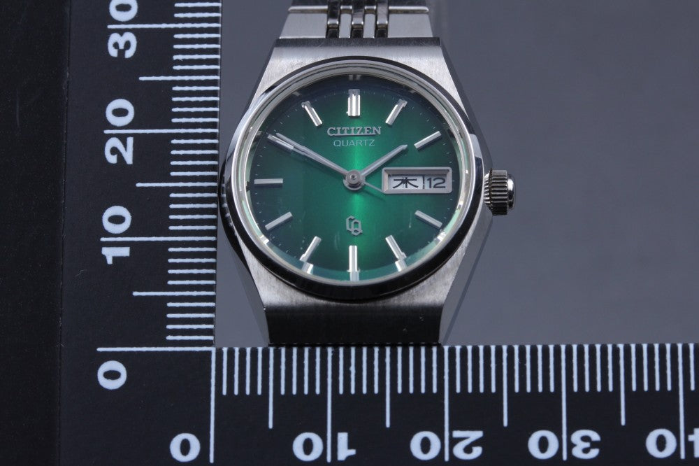 CITIZEN 4-752953 Green Quartz 24.2mm Ladies Watch 1989