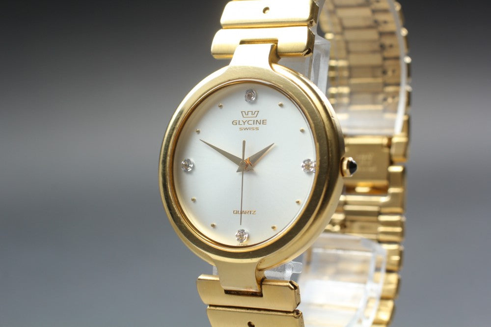 Near MINT Glycine Silver Quartz 33mm Men's Watch – photo 3