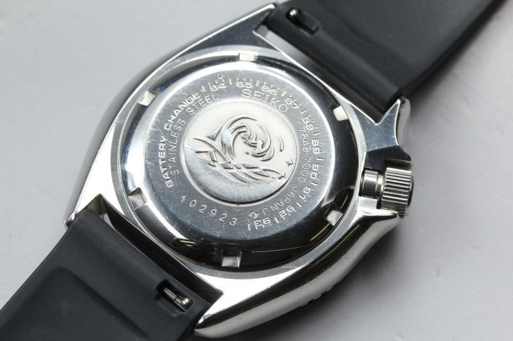 SEIKO Diver 7548-7000 Black Quartz 42mm Men's Watch 1981