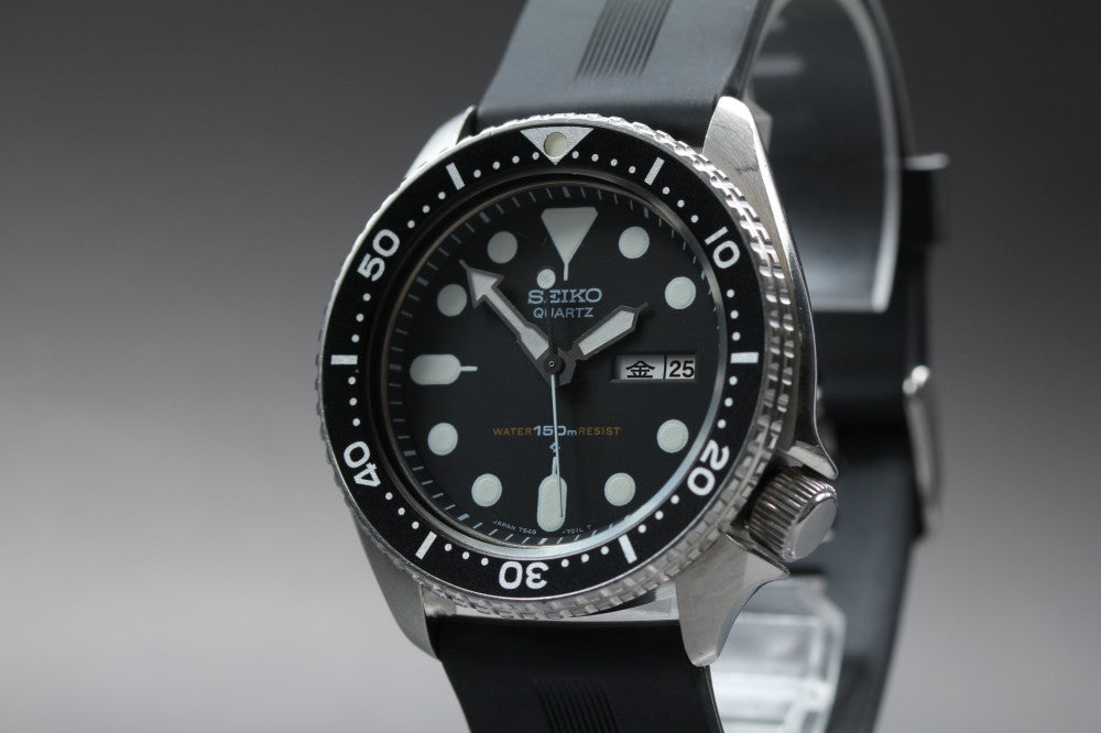 SEIKO Diver 7548-7000 Black Quartz 42mm Men's Watch 1981