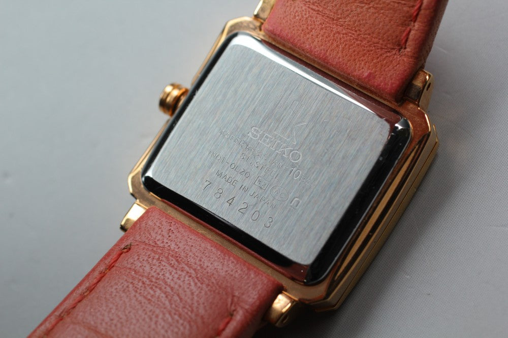Near MINT SEIKO Lukia 1N01-0LZ0 Pink Solar 25mm Ladies Watch 1997