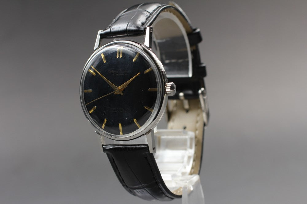 Near MINT CITIZEN Homer HR151301 Black Manual 35mm Men's Watch 1962