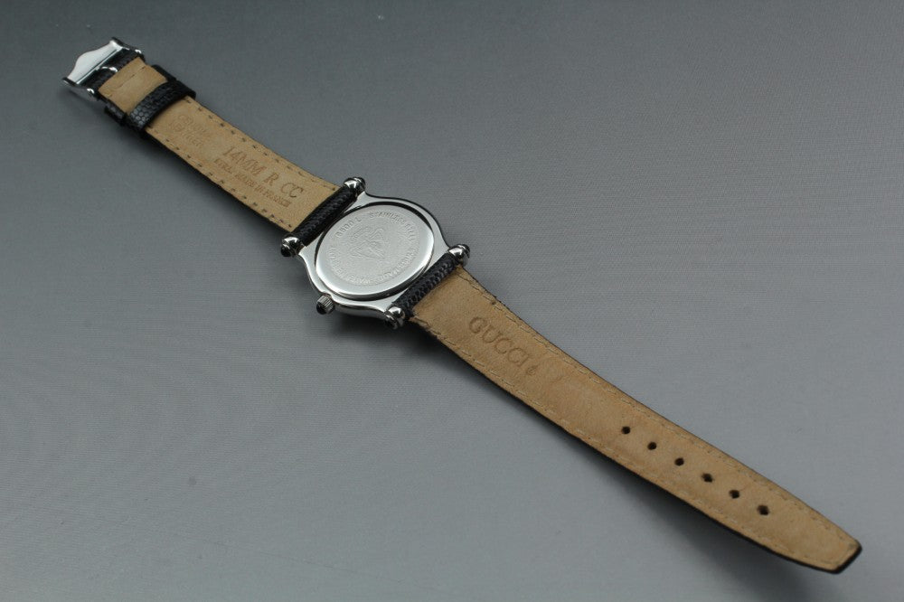 Near MINT GUCCI 6500L Black Quartz 27mm Ladies Watch