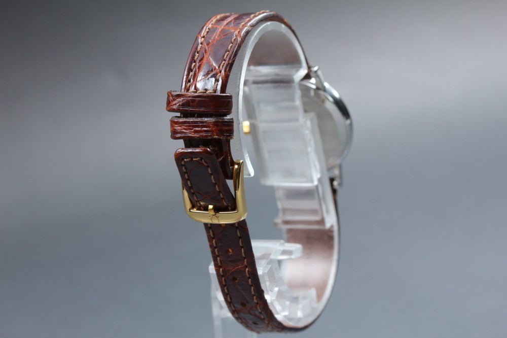 Near MINT OMEGA De Ville 596.2379 Cal.1379 Beige Quartz 24.8mm Ladies Watch 1991