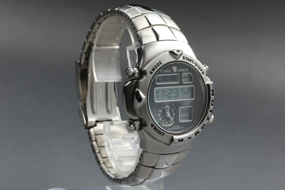 MINT Time Force 9004-03M Digital Quartz 44.6mm Men's Watch