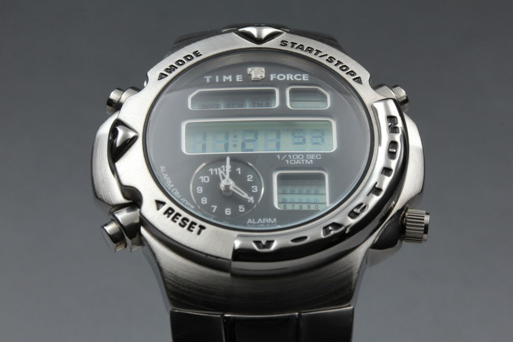 MINT Time Force 9004-03M Digital Quartz 44.6mm Men's Watch