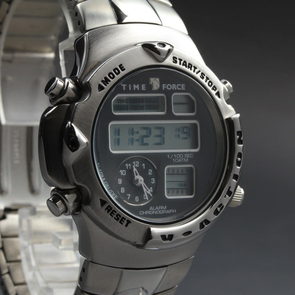 MINT Time Force 9004-03M Digital Quartz 44.6mm Men's Watch