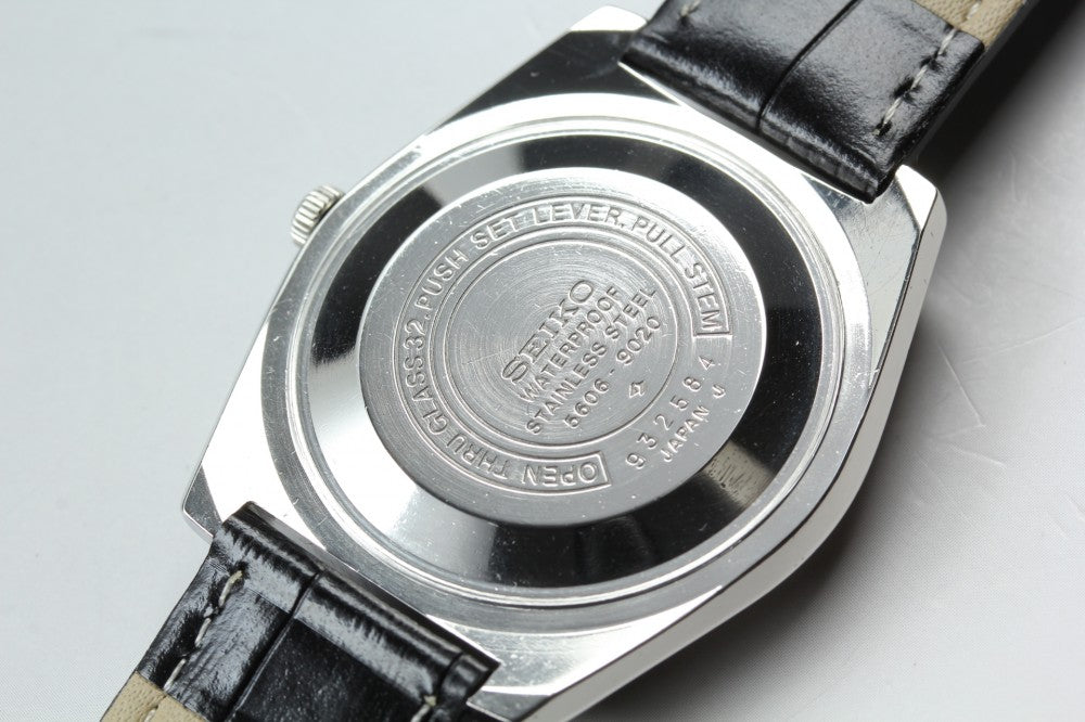Near MINT SEIKO Lord Matic 5606-9020 Silver Auto 39 mm Men's Watch 1969