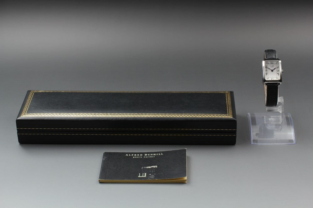 Near MINT Dunhill Centenary Curvex Silver Manual 21mm Ladies Watch