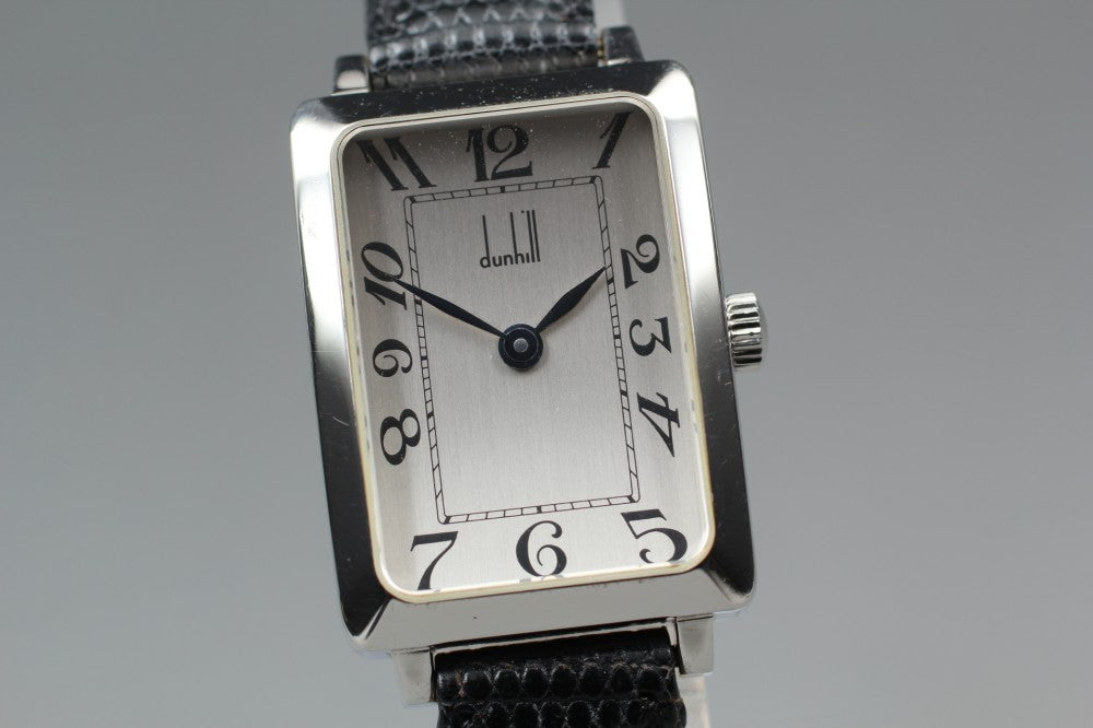 Near MINT Dunhill Centenary Curvex Silver Manual 21mm Ladies Watch
