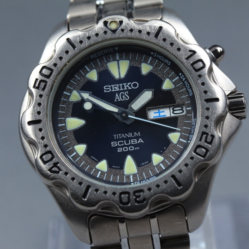 SEIKO Scuba 5M23-6B40 Blue Quartz 41.8mm Men's Watch