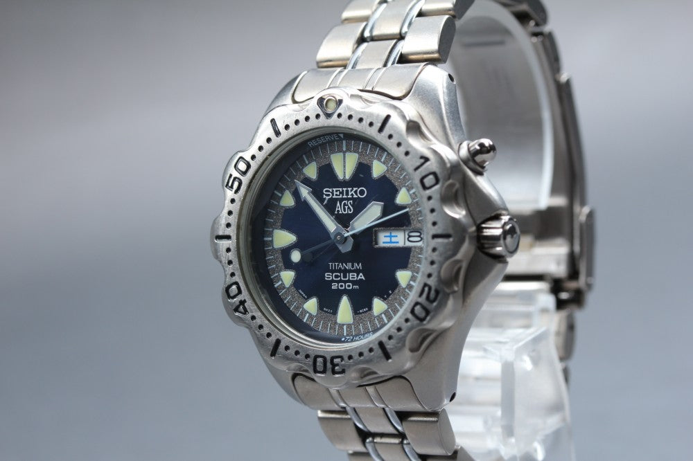 SEIKO Scuba 5M23-6B40 Blue Quartz 41.8mm Men's Watch