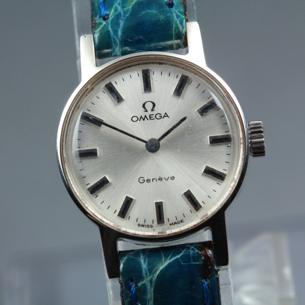 Near MINT OMEGA Geneve 511.346 Cal.485 Silver Manual 20mm Ladies Watch