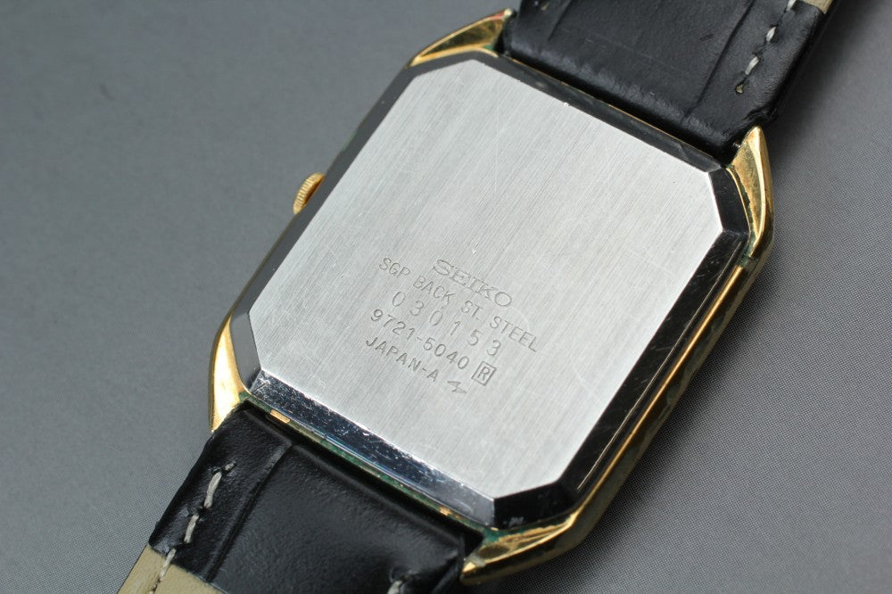 SEIKO Twin Quartz 9721-5040 Gold Quartz 29.4mm Men's Watch 1980