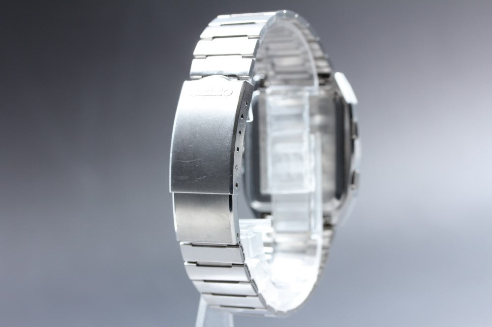 SEIKO Hybrid H357-5030 Silver Quartz 32.3mm Men's Watch 1980
