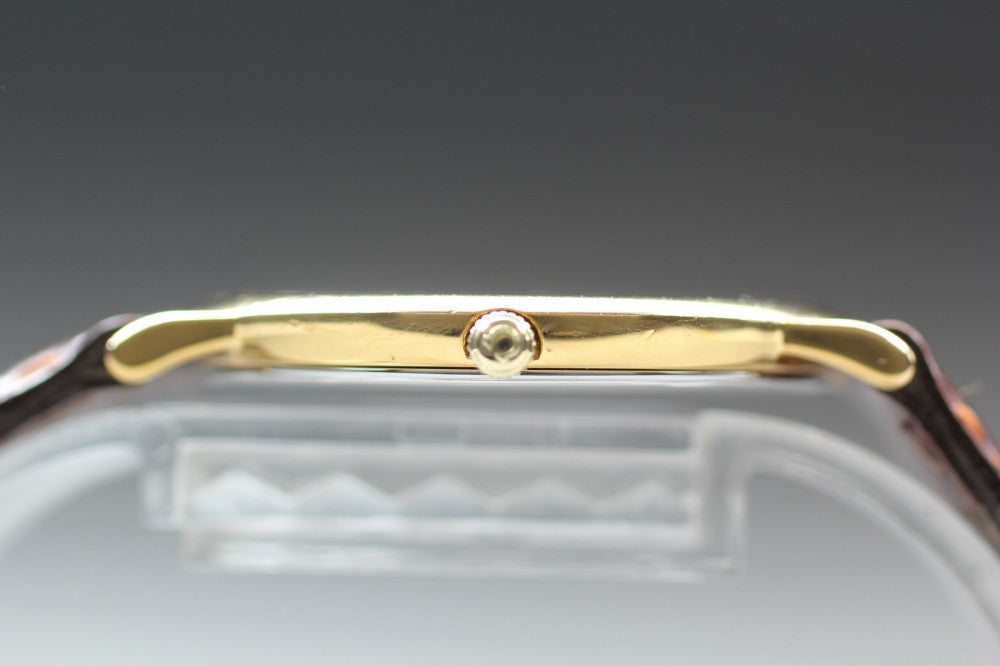 Near MINT OMEGA De Ville 195.0075.2 Gold Quartz 32.1mm Men's Watch