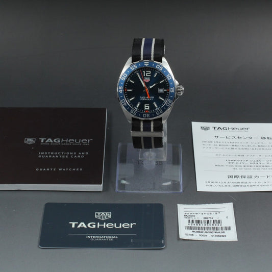 Near MINT TAG Heuer Formula 1 WAZ1010 Blue Quartz 42mm Men's Watch