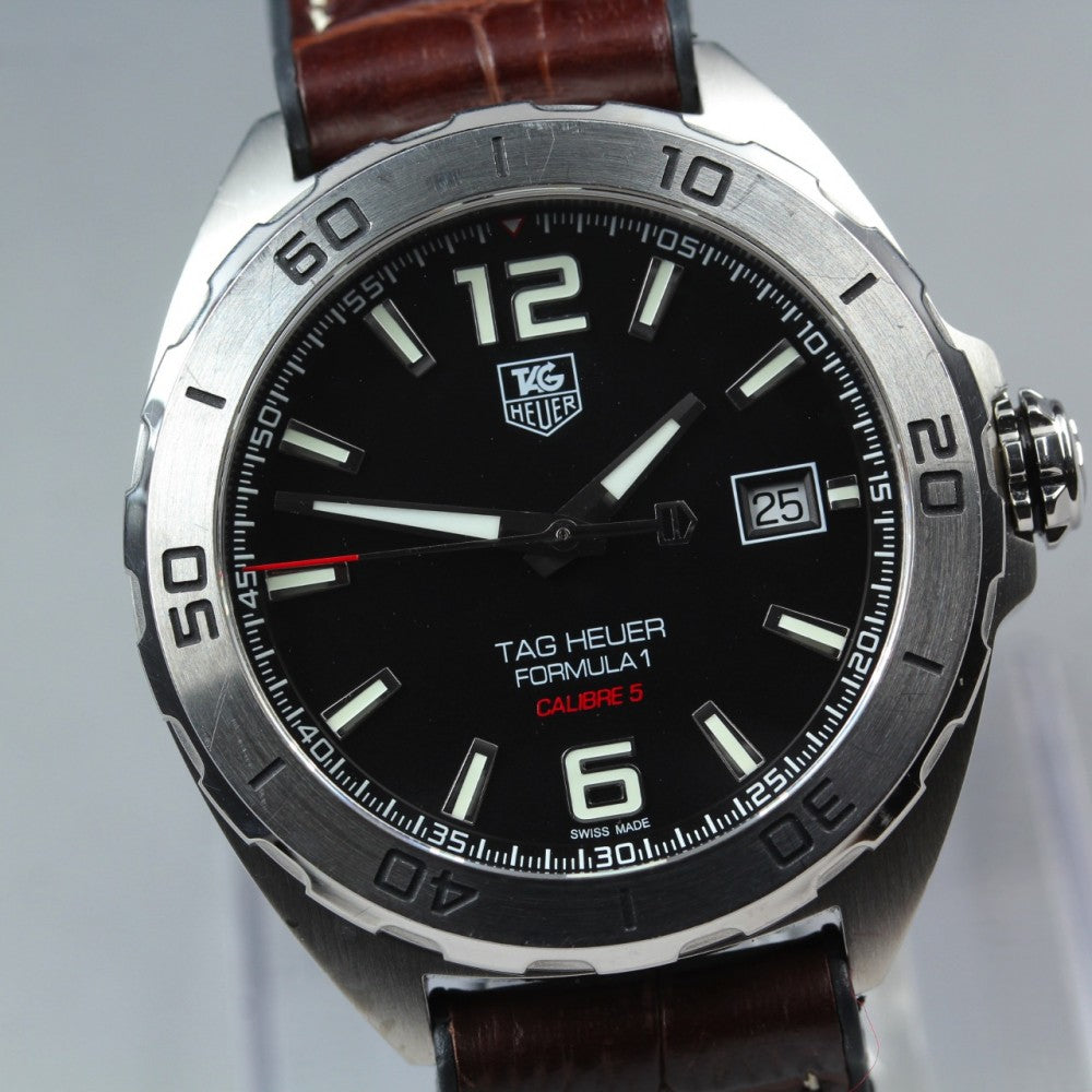 Near MINT TAG Heuer Formula 1 WAZ2113 Black Auto 42mm Men's Watch
