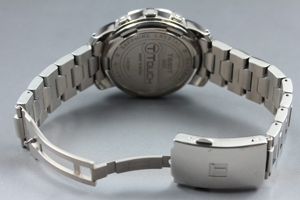 Near MINT TISSOT T-Touch Z 252/352P Mother of Pearl Quartz 40.8mm Men's Watch