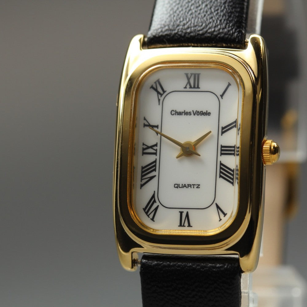 Near MINT Charles Vogele CV7344 White Quartz 18.7mm Ladies Watch