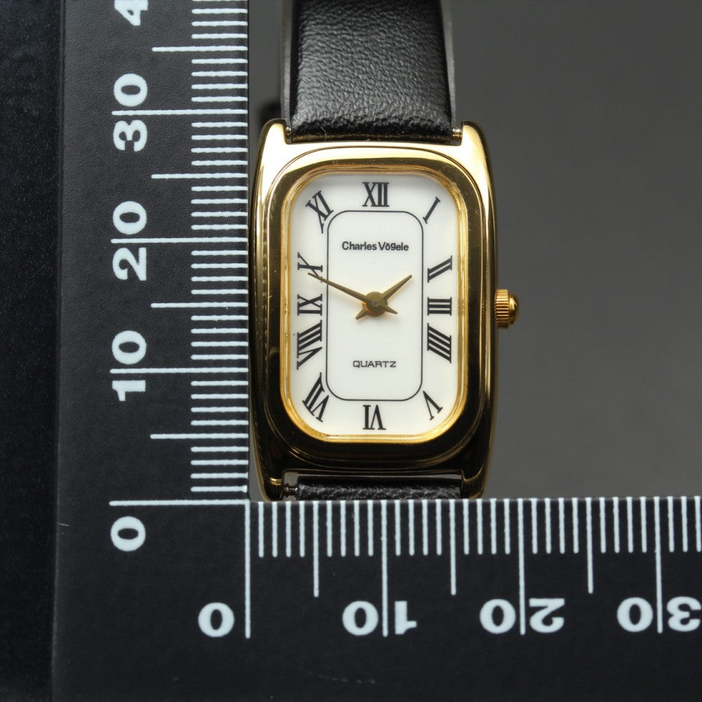 Near MINT Charles Vogele CV7344 White Quartz 18.7mm Ladies Watch